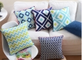 2 side printing simple geometric abstract strip blue , cushions pillows, decorte pillows case,cushions18