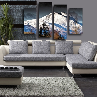 4 pcs canvas wall paintings snow mountain wedding decoration decorative oil painting canvas prints for bedroom without frame