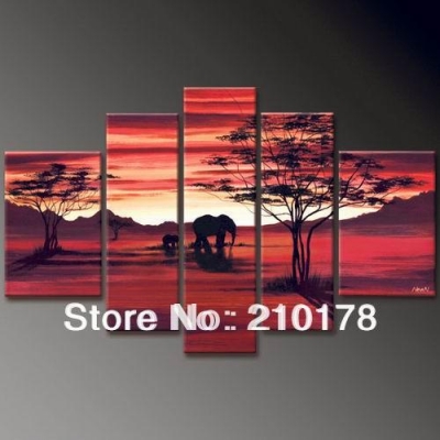 !!5pcs modern abstract huge wall art oil painting on canvas la5-010