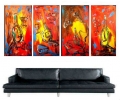 abstract still life hand painted 4 pieces group oil painting on canvas tds-th132