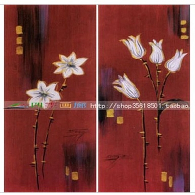 handmade oil 2 piece canvas wall abstract flower on canvas oil painting decorations for home living room pictures