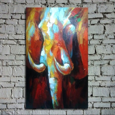 handmade oil painting canvas living room home decor wall art paintings decorative elephant animal pictures 60x90cm