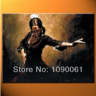 handmade spain flamenco dancing woman oil painting modern abstract home decoration wall art canvas picture with no frame