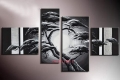 handmade winter the snow forest pictures abstract landscape wall decor on wall oil painting on canvas 4pcs/set art view craft