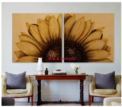 handpainted decorative wall painting abstract paintings 2 pieces abstract canvas art home/office/el sunflowers oil paintings