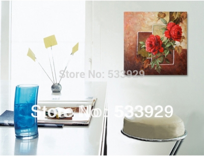 modern tds-cx032 hand painted abstract flowers oil painting on canvas for home living room wall decoration