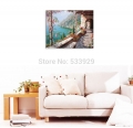 modern tds-hx034 yong-villa in capri art printed painting on canvas for home living room wall decoration