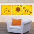 new 3 piece modern wall oil painting abstract large yellow sunflower wall art picture paint on canvas prints for home decorat