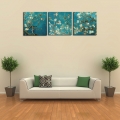 unframed 3 panels almond blossom modern canvas wall art flower home decorative art picture paint on canvas prints