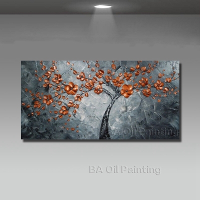 wall art landscape canvas paintings home decor pictures orange flower paintings home decoracion unframed hf0018