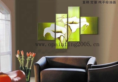 hand painted modern painting calla lily group of abstract flower aall art on canvas home decor gift