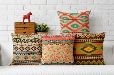 2015new national bright geometric cushion cover 45*45cm valentine's gift sofa cover stylish decorate pillows