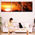 3 panels sell sundown the abstract modern home wall decor painting canvas art hd print painting canvas painting wall picture