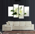 4 panels white flowers painting canvas wall art picture home decoration living room canvas print modern painting f/1128