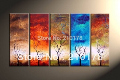 !!5pcs modern abstract huge wall art oil painting on canvas la5-021