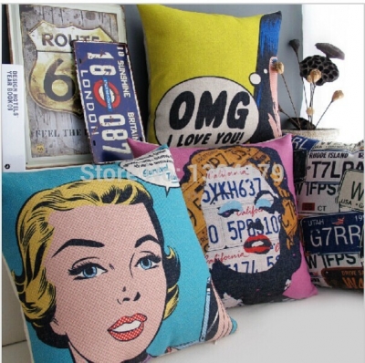 creative carton american bop art bedding sofa cushion cover pillow case whole sofa cover