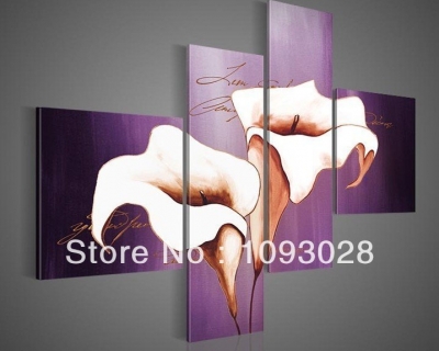 hand-painted oil wall art lavender beautiful flowers decoration abstract landscape oil painting on canvas wkh0055