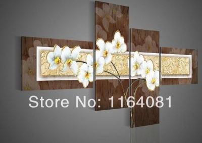 hand-painted oil wall art wall picture elegant white flowers decoration abstract landscape oil painting on canvas