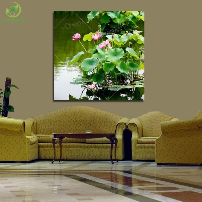 hitgh quality picture oil painting canvas painting home decaration lotus flower for living room wall pictures printing on canvas