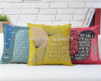 invisible zipper cotton sofa cushion cover/pillow cover home decor