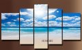 modern home decoration scenery paintings blue sky and white clouds no frame picture on canvas art