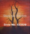 modern tds-cx040 hand painted abstract winter tree oil painting on canvas for home living room wall decoration