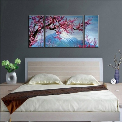 shipment hand painted red plum flower oil painting wall art beautiful flowers decoration abstract landscape painting canvas