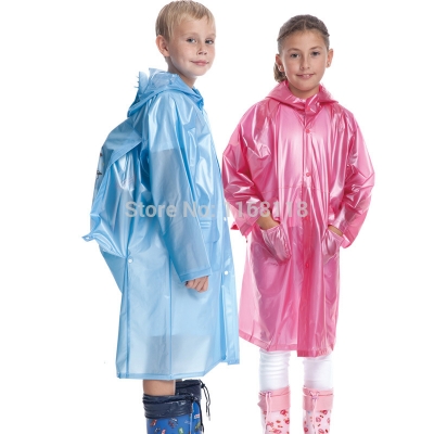 strong di outdoor tourism translucent thickening fashion poncho raincoat for children with school bags place is definitely not a