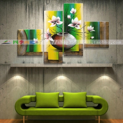 thick textured handpainted modern flower oil painting on canvas top home decor 4p hang pictures paintings on the wall