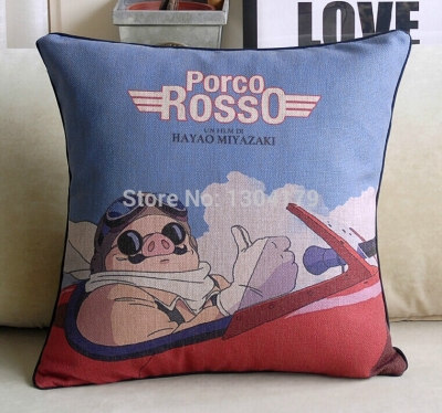 whole! retro cartoon cotton pillow cushion for office car home decor sofa cushions 45*45cm 1pcs