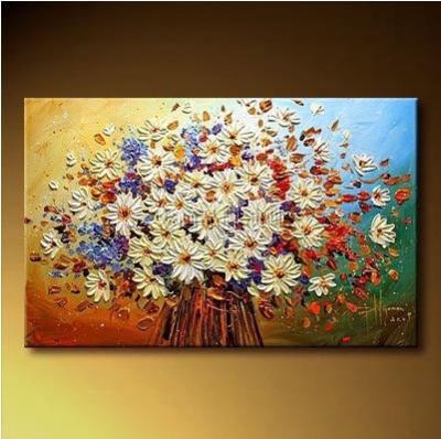 handpainted modern flower frameless picture top home decoration oil painting 12x16inch gift paint kinfe thick paintings