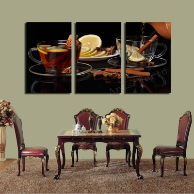 3 panel restaurant decorated picture modern home wall decor print painting on canvas for house decorate unframed