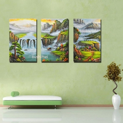 3 piece abstract canvas art mountain landscape wall art picture decoration home modern oil art handmade paint