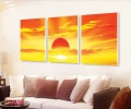 3 piece wall art picture christmas wall picture home decor yellow style sunrise from east sunshine for bed room modern picture