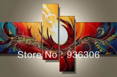 4 pcs pictures on the wall hand-painted oil painting for home decoration abstract canvas paintings as living room unique gift