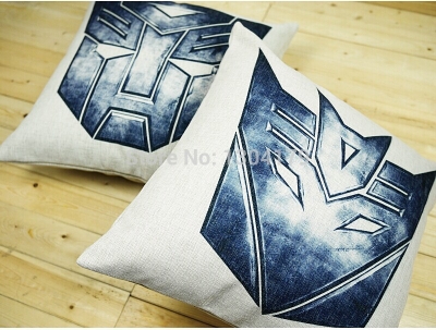 45*45 transformers 2pattern pillowcase home decorative cotton linen throw pillow/cushion cover for sofa/chair/car/decor