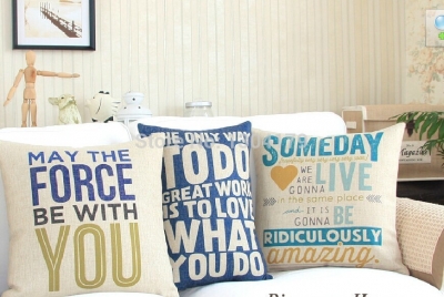 4pcs/lot creative carton words printed colorful printed car sofa cushion cover pillow case whole