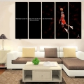 5 pcs for michael jordan large seaview with frame canvas print painting for living room wall art picture gift decoration home