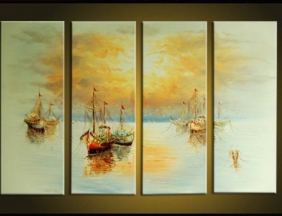 abstract landscape hand painted 4 pieces group oil painting on canvas tds-th039