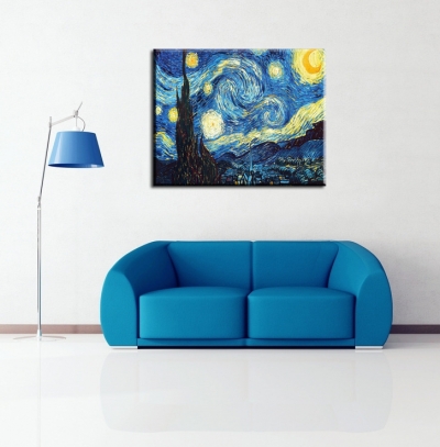 abstract van gogh oil painting reproductions starry sky picture hand painted on canvas unframed big size