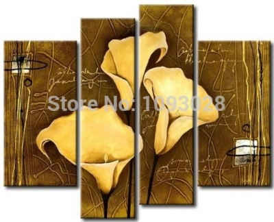 hand draw 4 spell abstract oil painting on the canvas household adornment bedroom callas pos