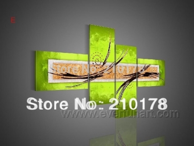 hand-painted wall art abstract oil paintings home decoration abstract landscape oil painting on canvas 4pcs/set dy-056