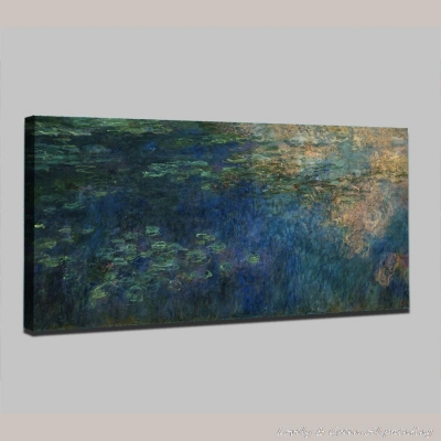 handpainted reflections of clouds on the water-lily pond claude monet oil painting on canvas wall art picture home decoration