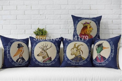 handsome dogs cotton cushion covers nordic style home pillow decoration animals pliiow cases 45x45cm b7632