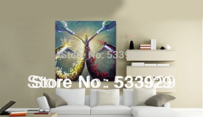 modern tds-cx039 hand painted abstract wine cupoil painting on canvas for home living room wall decoration