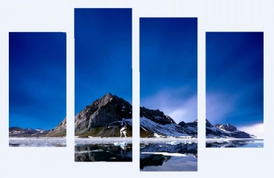 sell 4 panel beautiful mountain landscape large hd picture modern home wall decor canvas print painting for house decorate