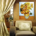 sunflower oil painting hand-painted group oil painting wall art oil painting on canvas