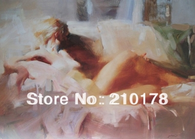 whole oil painting nude sexy woman modern wall decor art oil painting hand-painted df-106 dge of the night