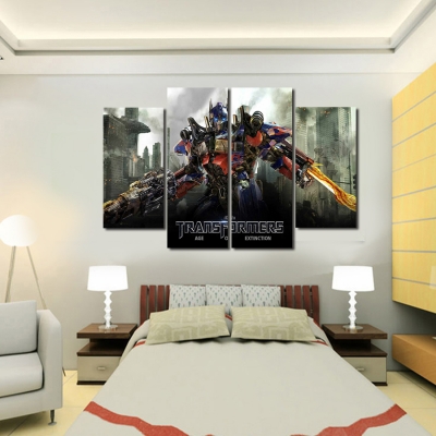 2016 framed printed optimus prime transformers 5 pcs painting wall art room decor print poster picture canvas