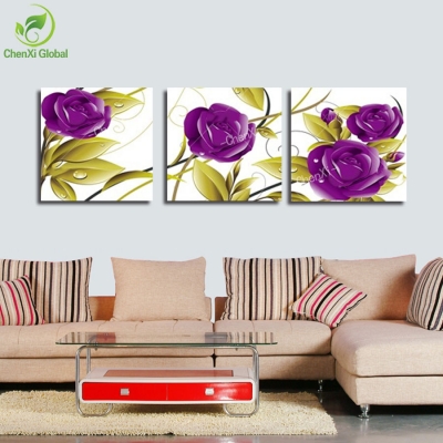 3 panels canvas wall art beautiful rouse flower wall picture painting home decoration print on canvas abstract wedding